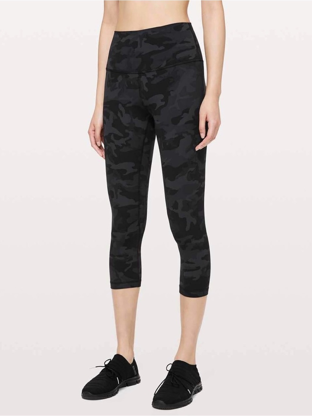 Lululemon High-Rise Crop 21” Black Camo Leggings - size 10